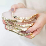 Rose Quartz Coaster Set
