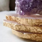 Rose Quartz Coaster Set