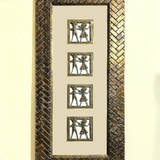 Metallic Golden Frame Human Figurines Dhokra