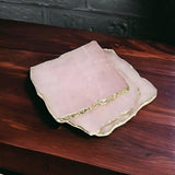 Rose Quartz Coaster Set