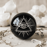 Premium Black Obsidian Crystal Sphere