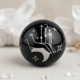 Premium Black Obsidian Crystal Sphere