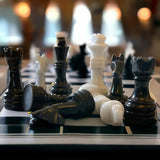 Black and white Marble Chess Board & Pieces