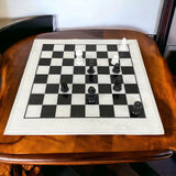 Black and white Marble Chess Board & Pieces
