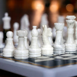 Black and white Marble Chess Board & Pieces