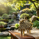 The Bell-Adorned Nandi | Dhokra Art