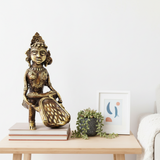 Tribal Bastar Woman with Supa Dhokra Figurine