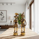 Madia Madin Tribal Couple | Handcrafted Brass Art