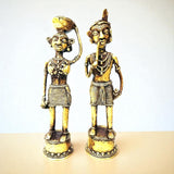 Madia Madin Tribal Couple | Handcrafted Brass Art