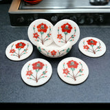 Marble Inlay Coasters Set of 6