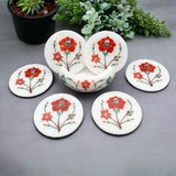 Marble Inlay Coasters Set of 6
