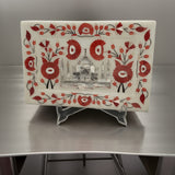 Marble Plate With Intricate Inlay Artwork