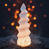 Selenite Spiral Tower - Aura Cleansing Crystal