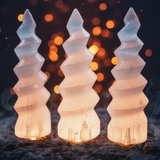 Selenite Spiral Tower - Aura Cleansing Crystal
