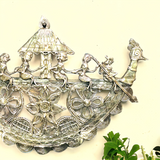 Dhokra Wall Hanging - Peacock Boat 2
