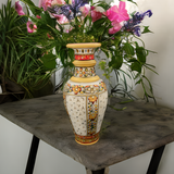 Meenakari Art Vase With Jali Work