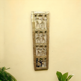 Tribal Dancing Couple Dhokra Art Brass Storage Hook in Gold